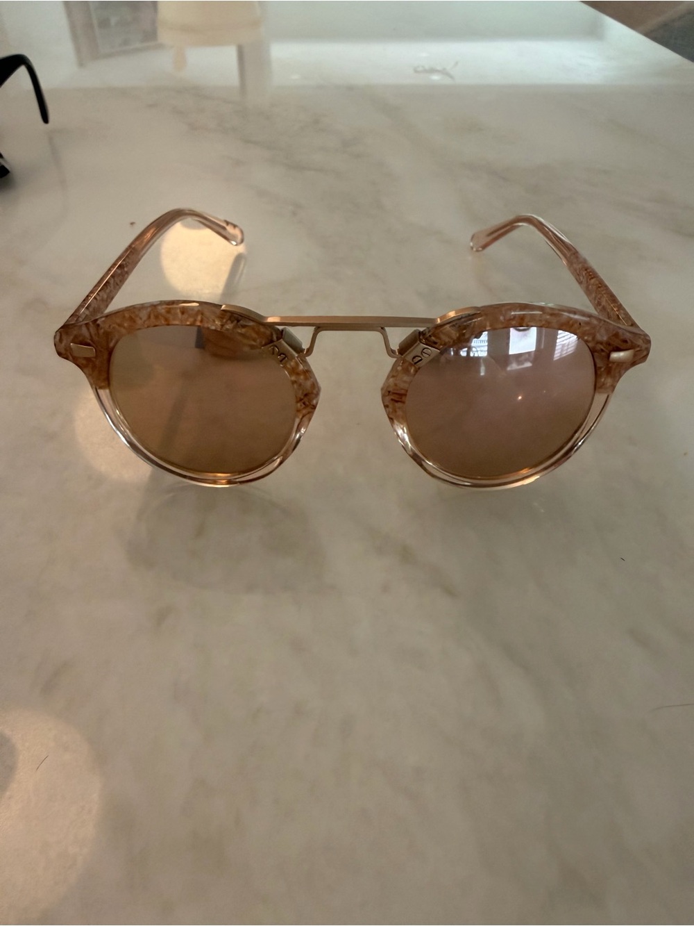 Krewe STL II Pink Tortoiseshell-Pattern Sunglasses